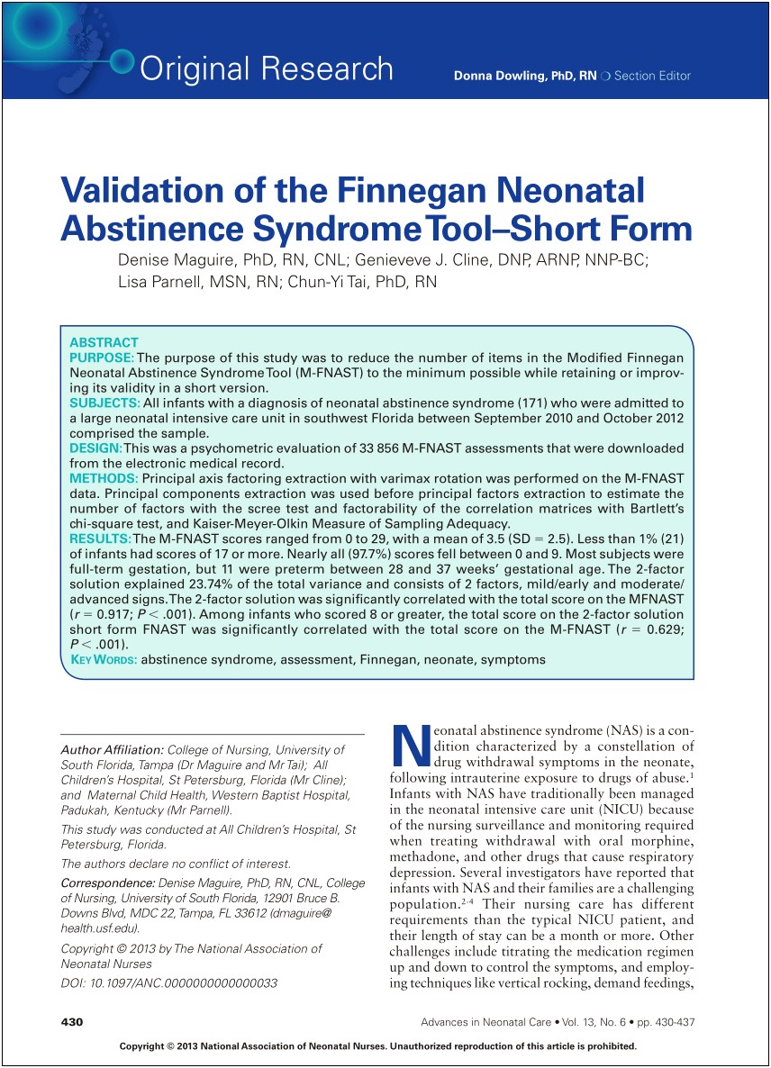 Policy Brief Template Neonatal Abstinence Syndrome Download