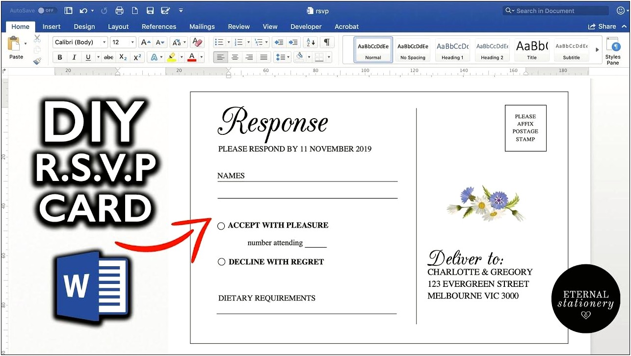 Post Card Template For Microsoft Word