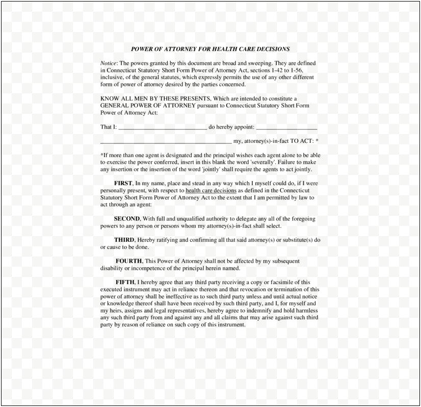 Power Of Attorney Lawyer Word Template