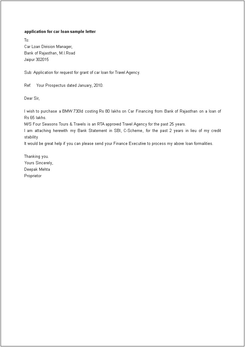 Pre Approval Letter For Auto Loan Template