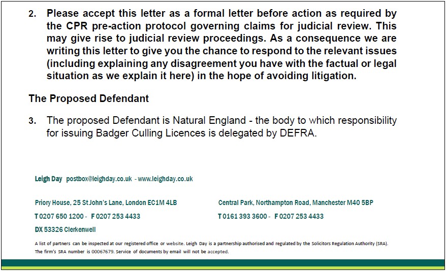 Pre Court Action Letter Template Uk