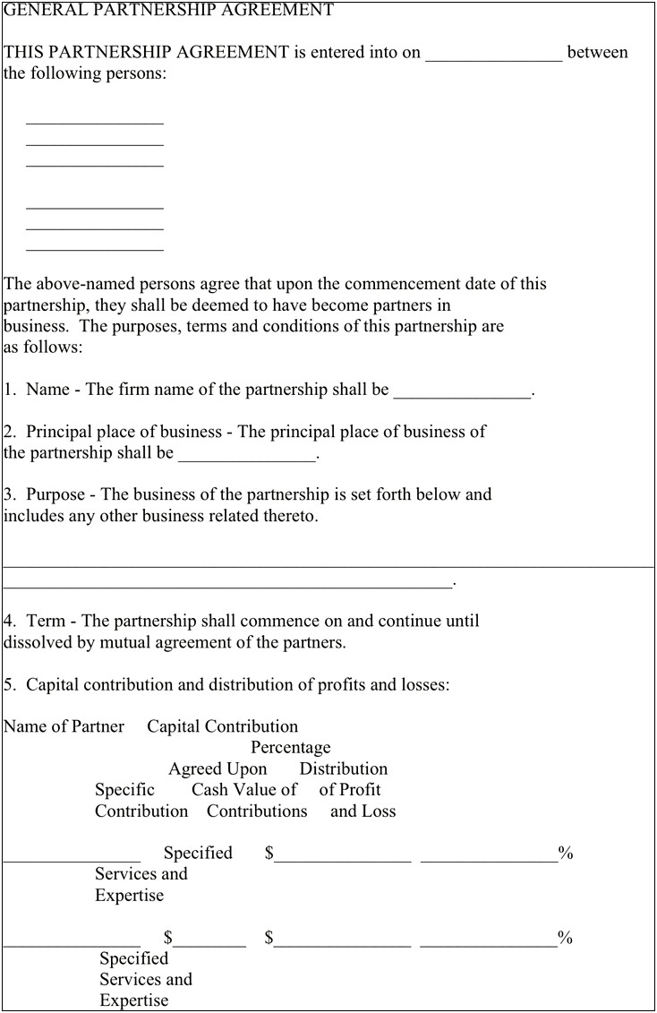 Pre Domestic Partner Agreement Template Word
