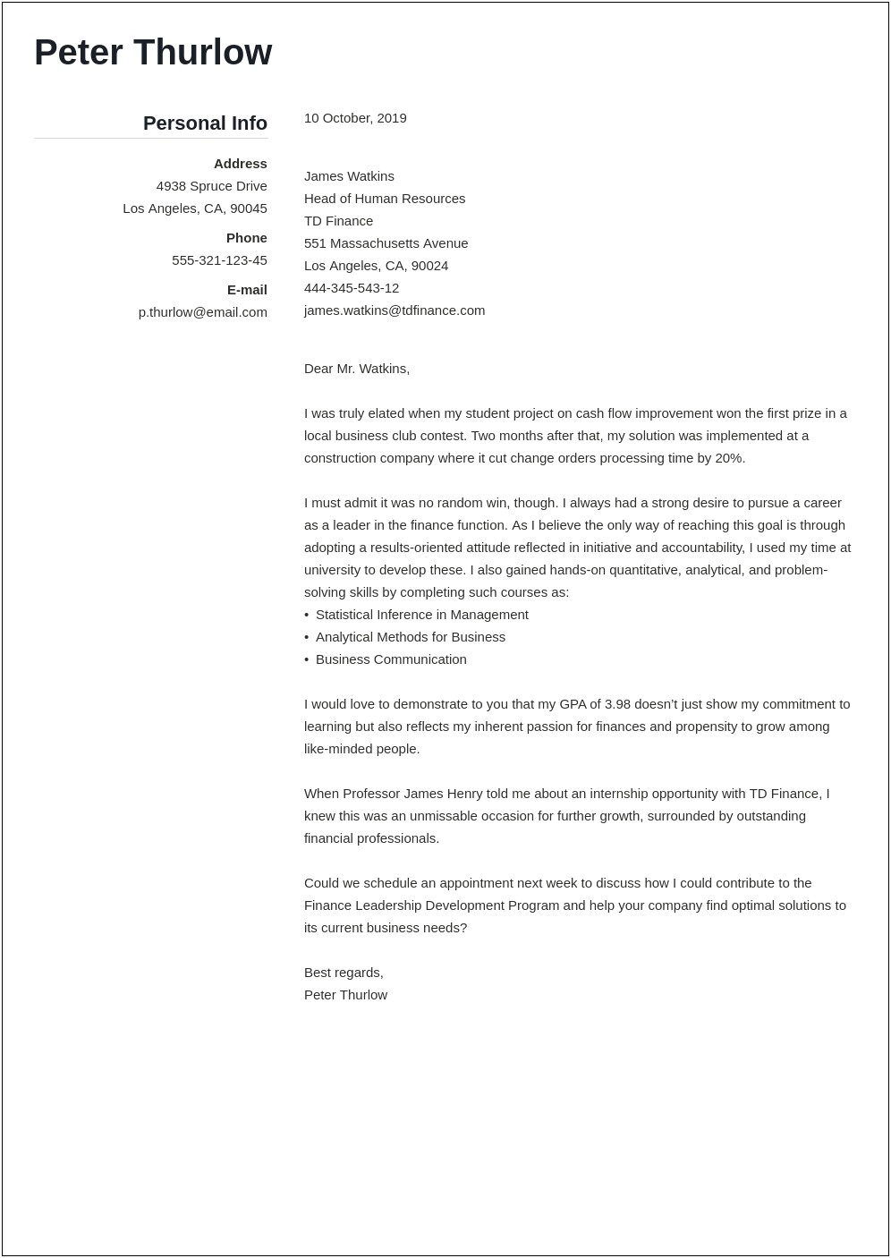 Pre Ind Meeting Request Template Cover Letter