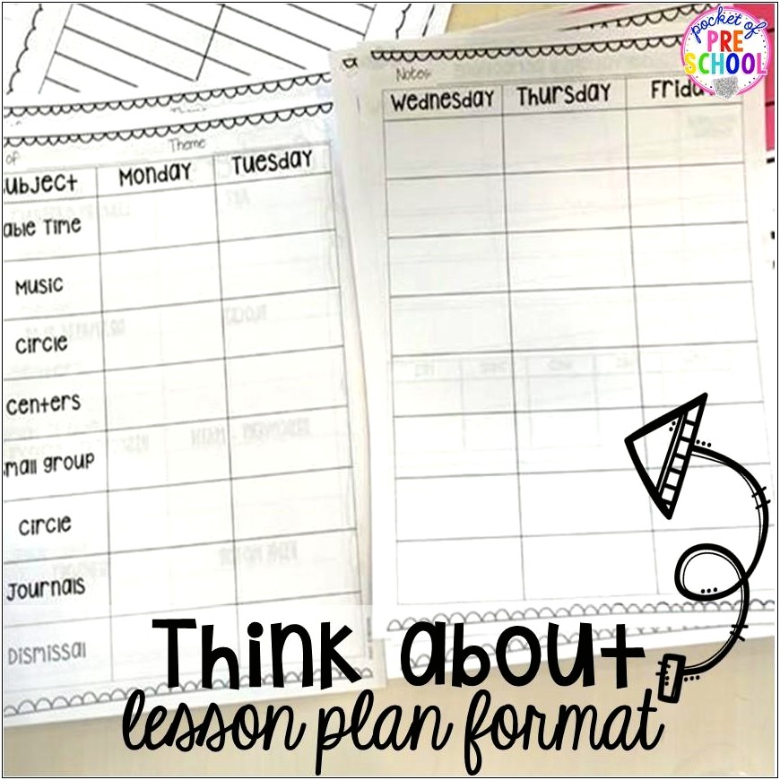 Pre K Weekly Lesson Plan Template Printable