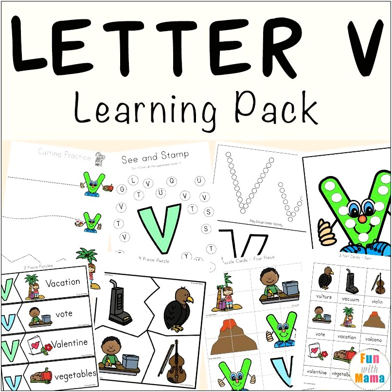 Preschool Art Projects For Letter V Templates