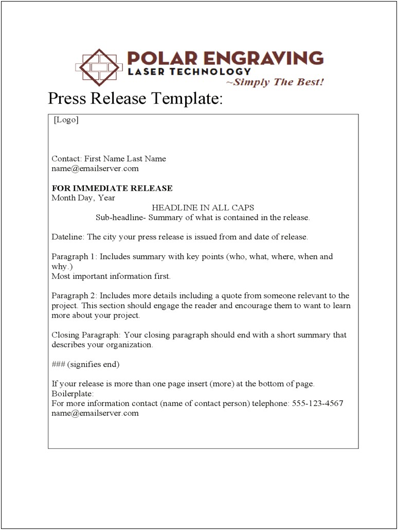 Press Release Template New Hire Word