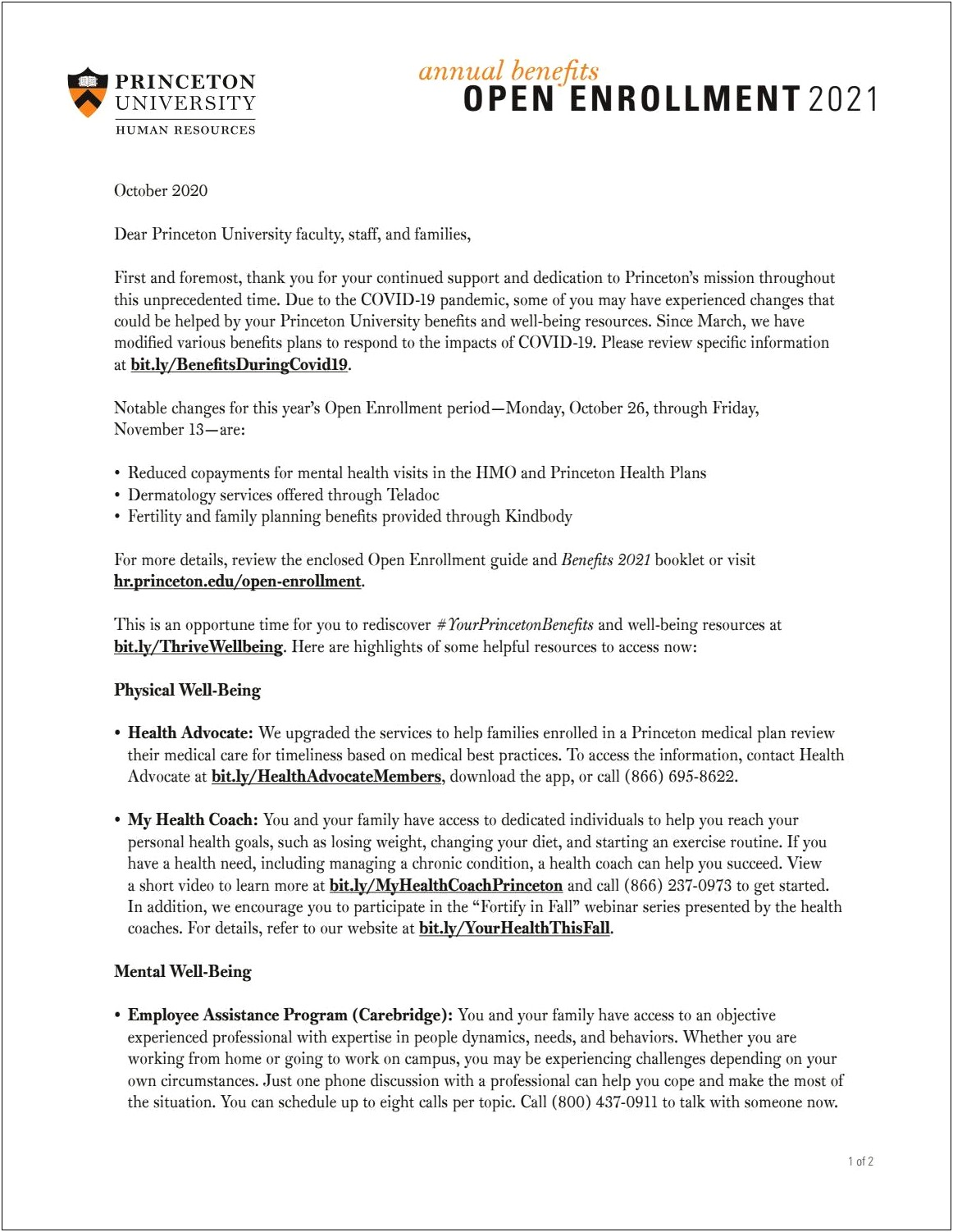 Princeton Career Services Cover Letter Template