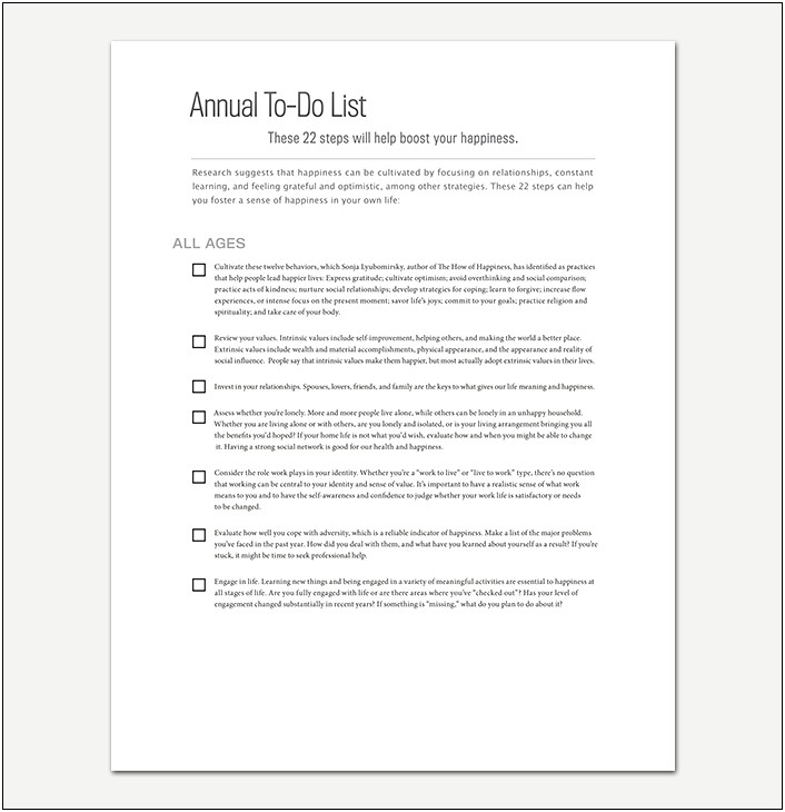 Print A To Do List Template Word