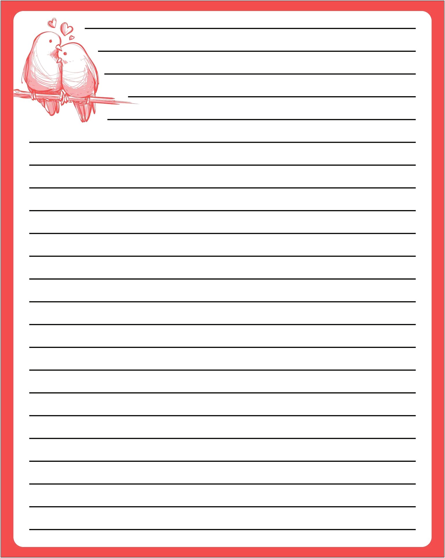 Print Out A Love Letter Template