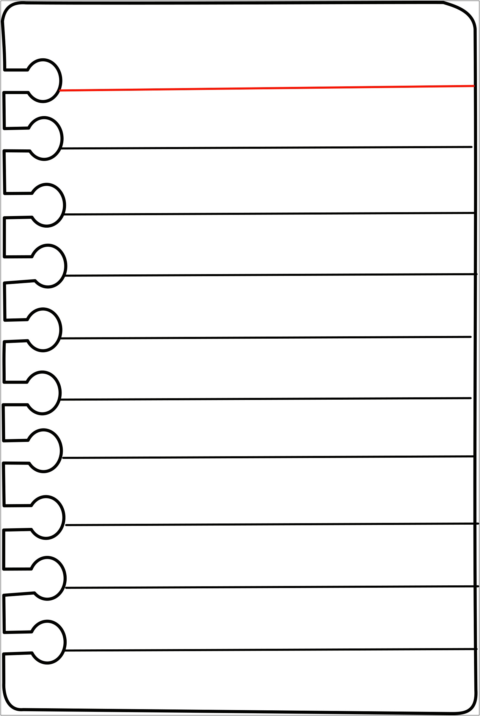 Printabale Notebook Paper Template For Word