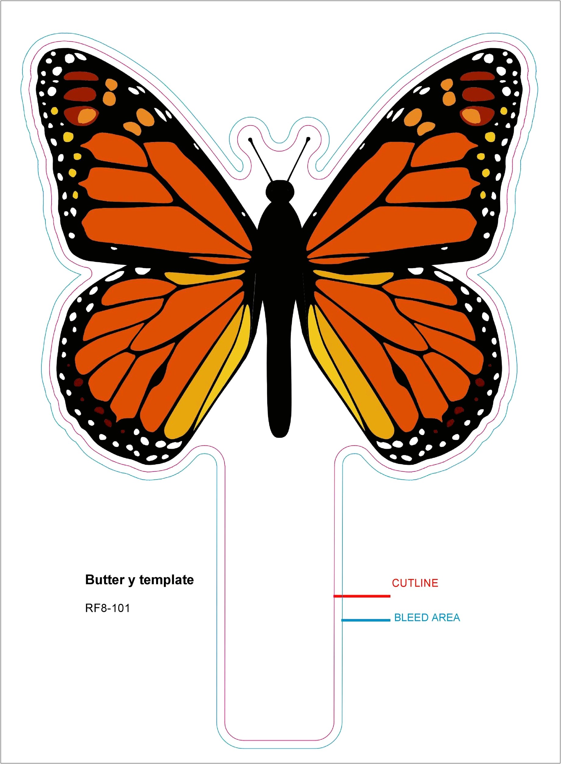 Printable Butterfly Business Letter Head Template