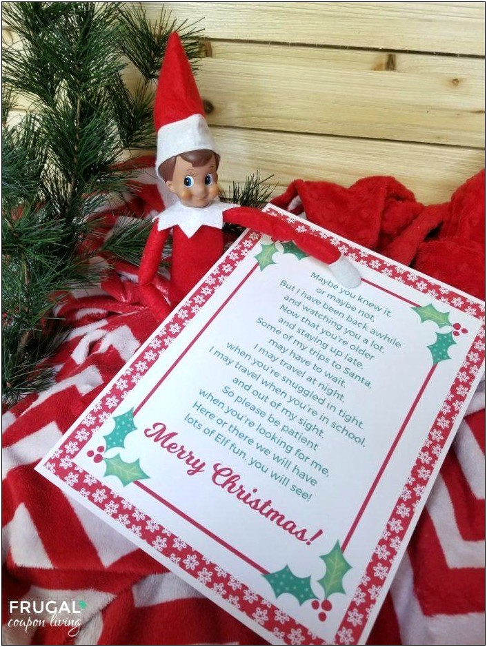 Printable Elf On The Shelf Letter Template