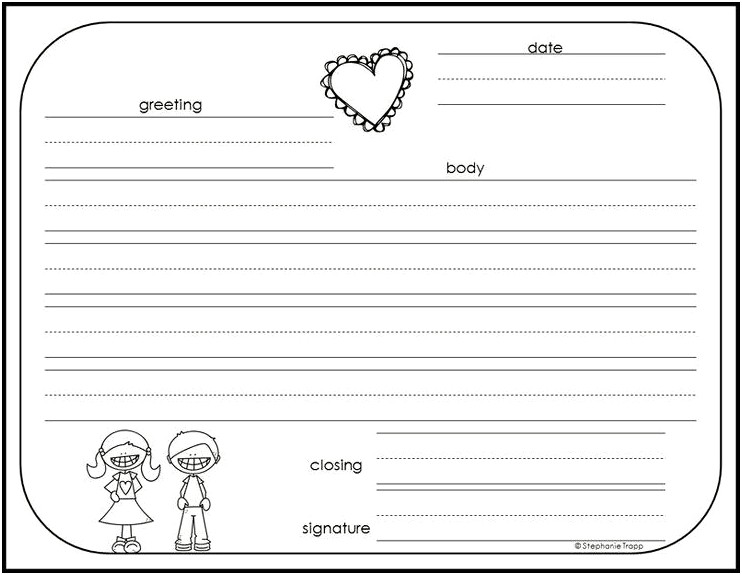 Printable Friendly Letter Template 2nd Grade