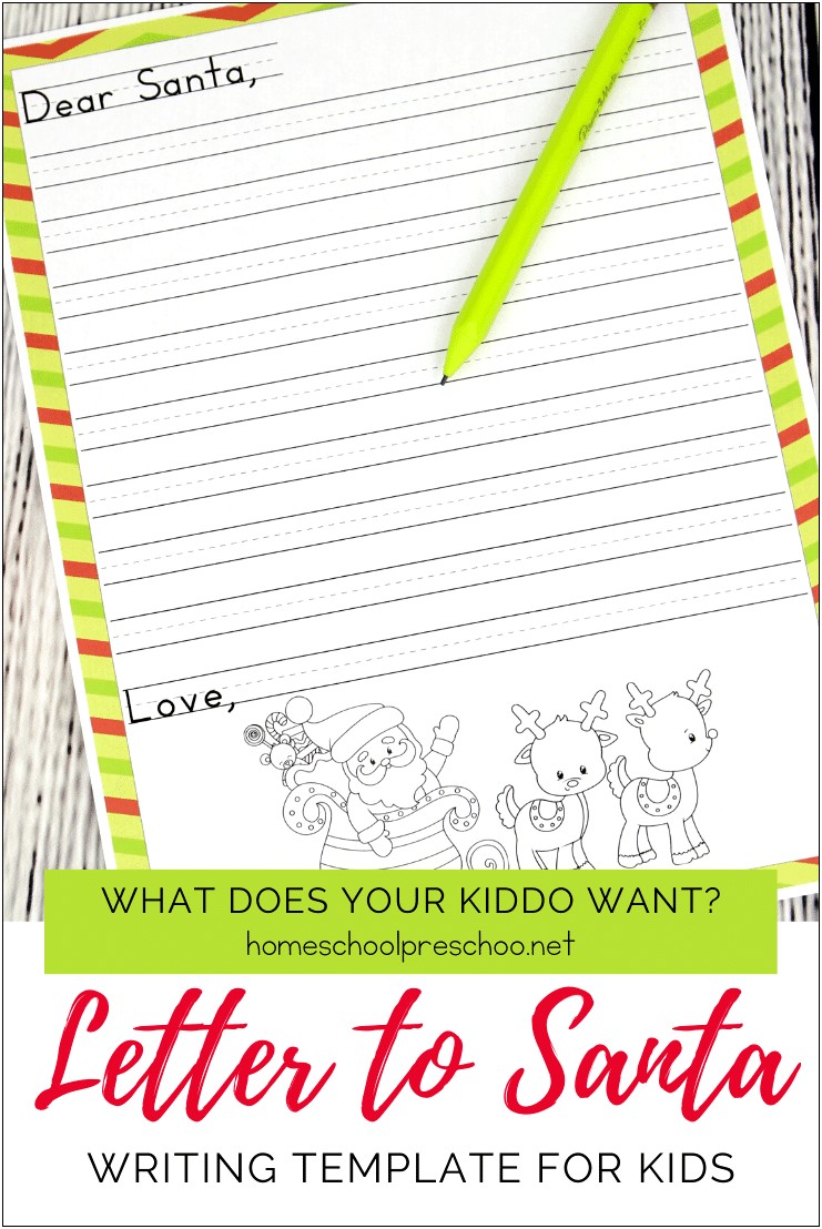 Printable Letter Writing Template For Kids