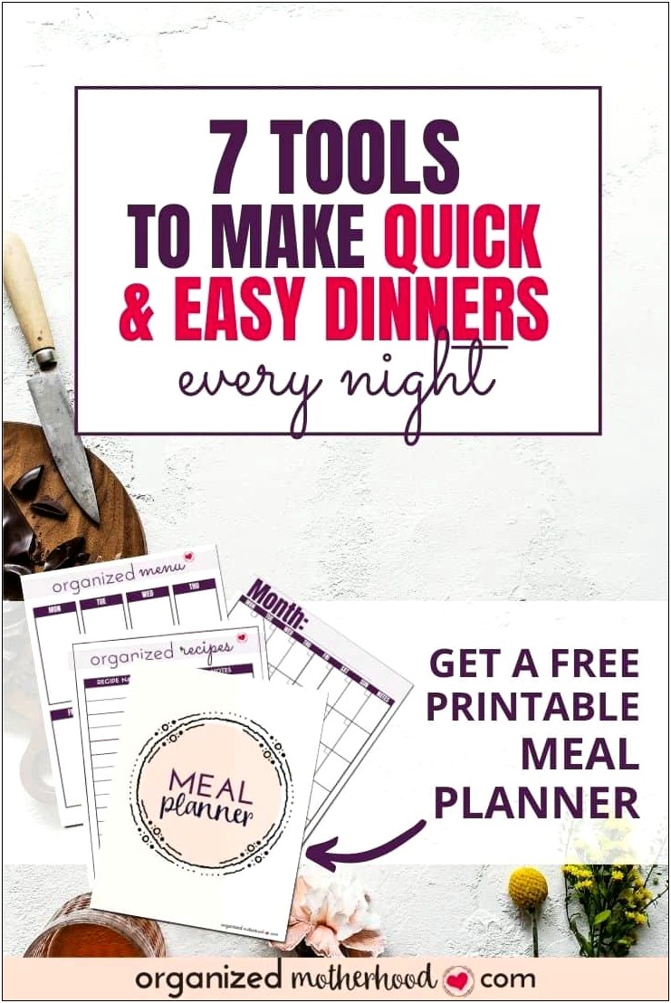 Printable Meal Planning Templates To Simplify Your Life