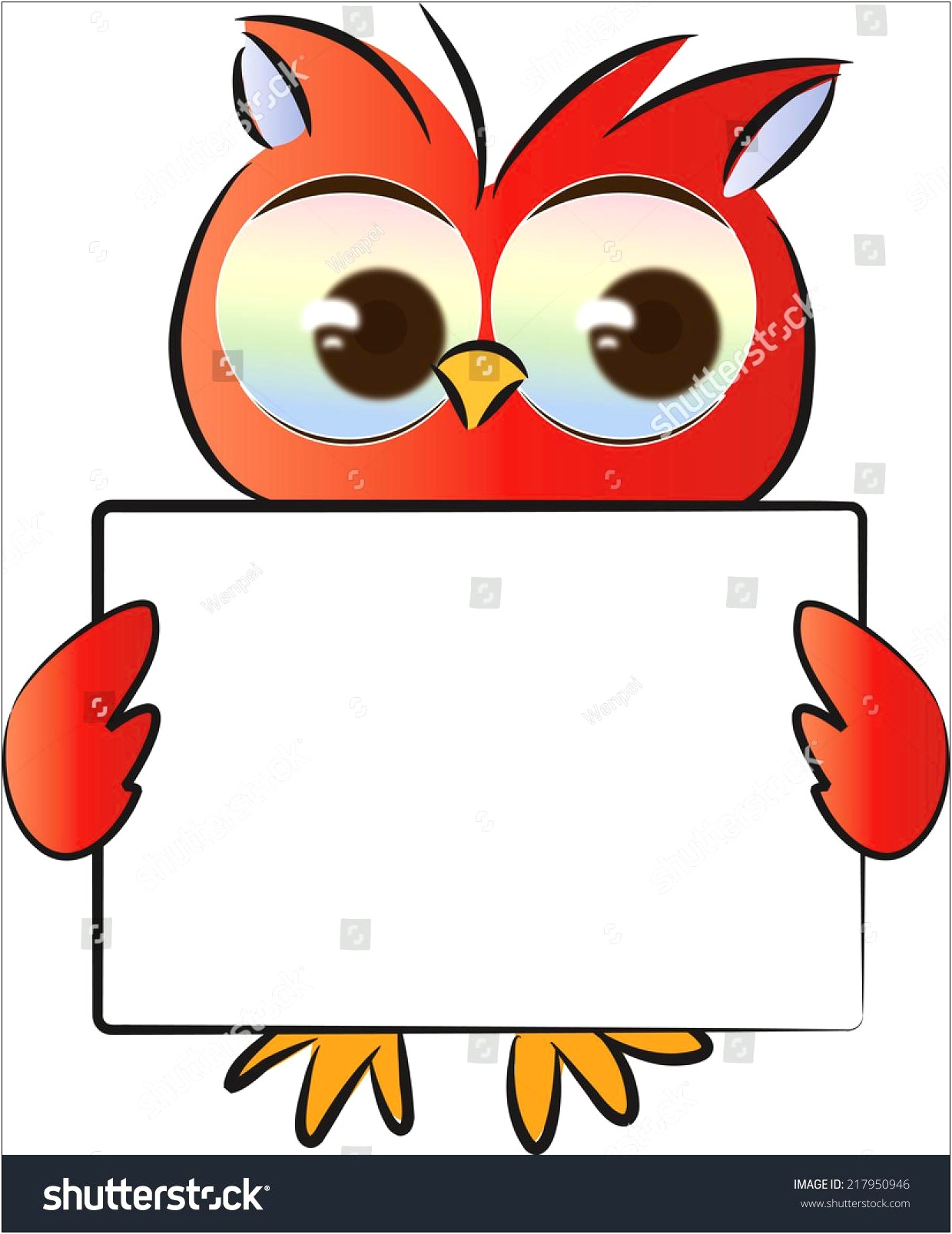 Printable Owl Holding A Letter Card Template Large