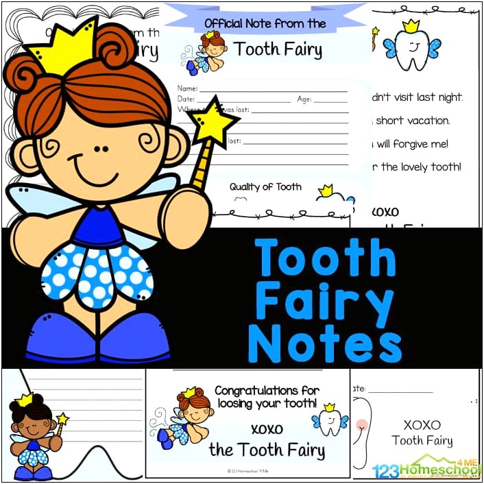 Printable Tooth Fairy Letter Template Pdf
