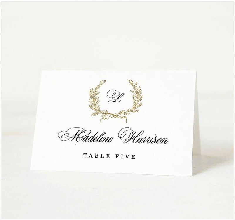 Printable Wedding Place Cards Template Microsoft Word