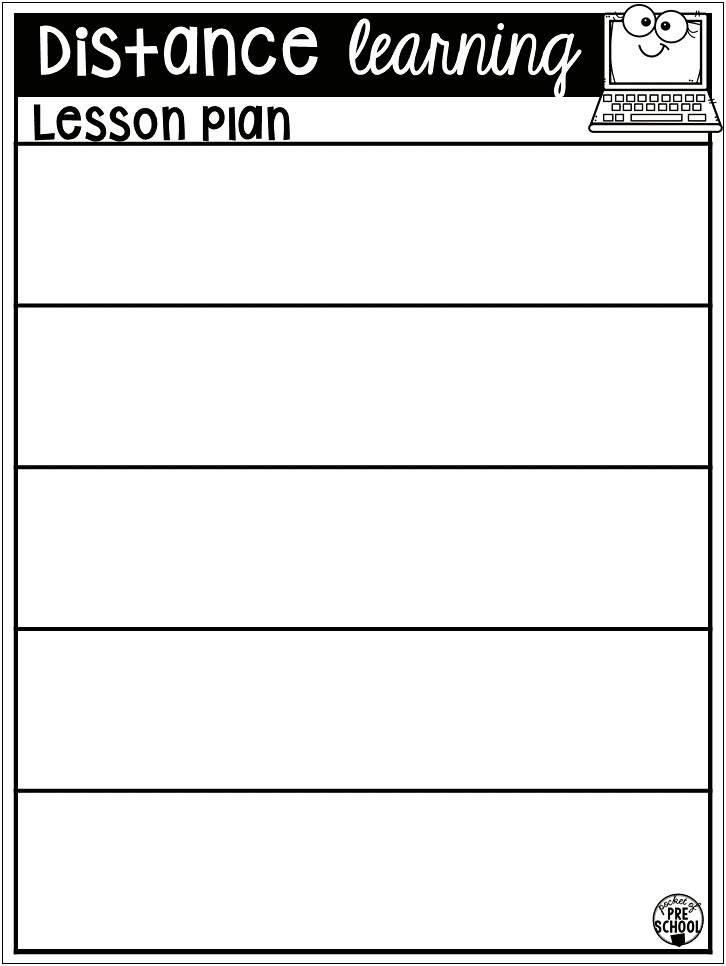 Printable Weekly Lesson Plan Template For Toddlers