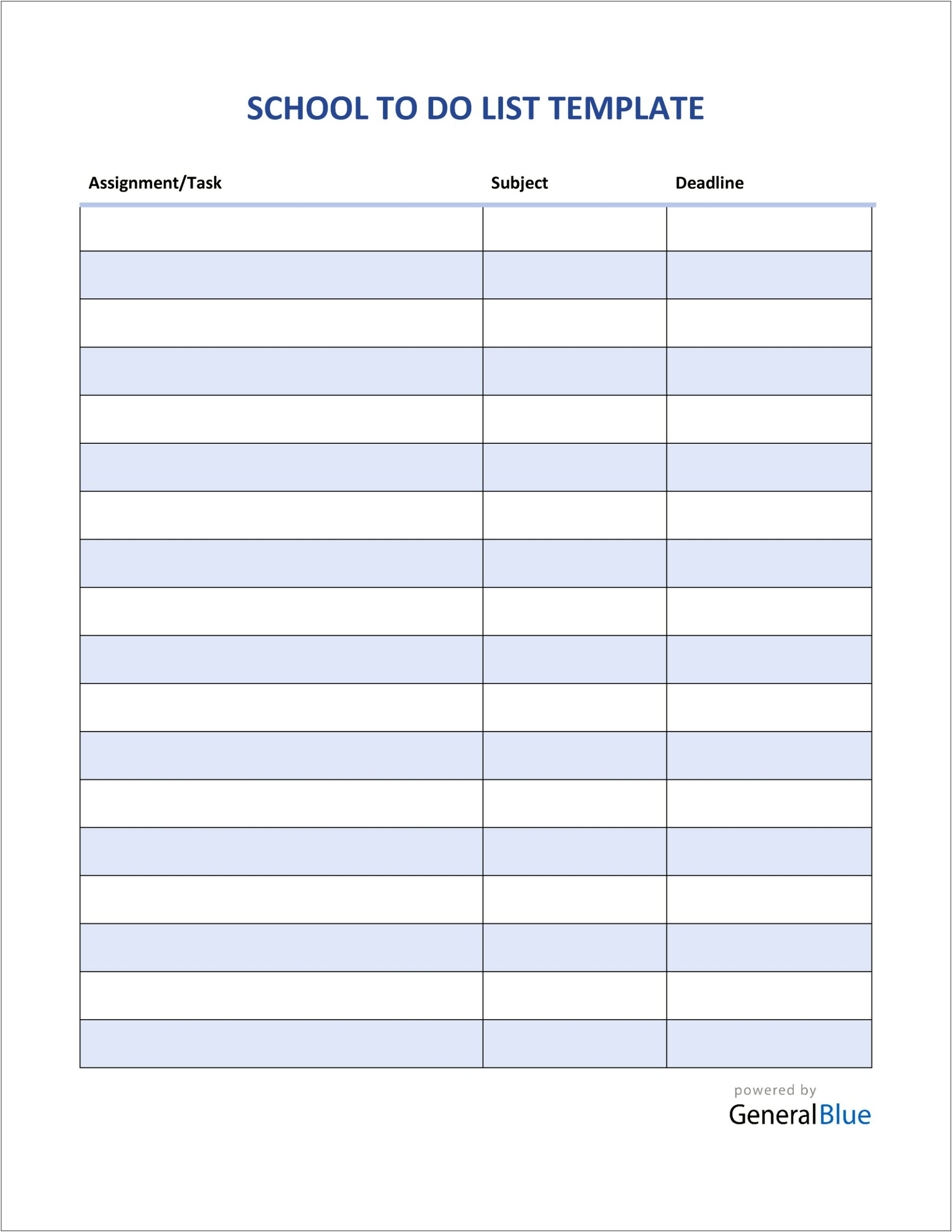 Prioritized To Do List Templates Word