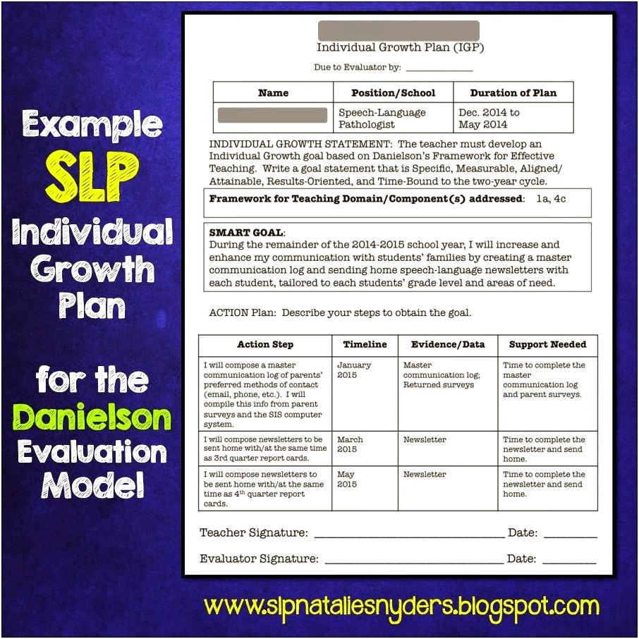 Professional Development Plan Template For Counselors