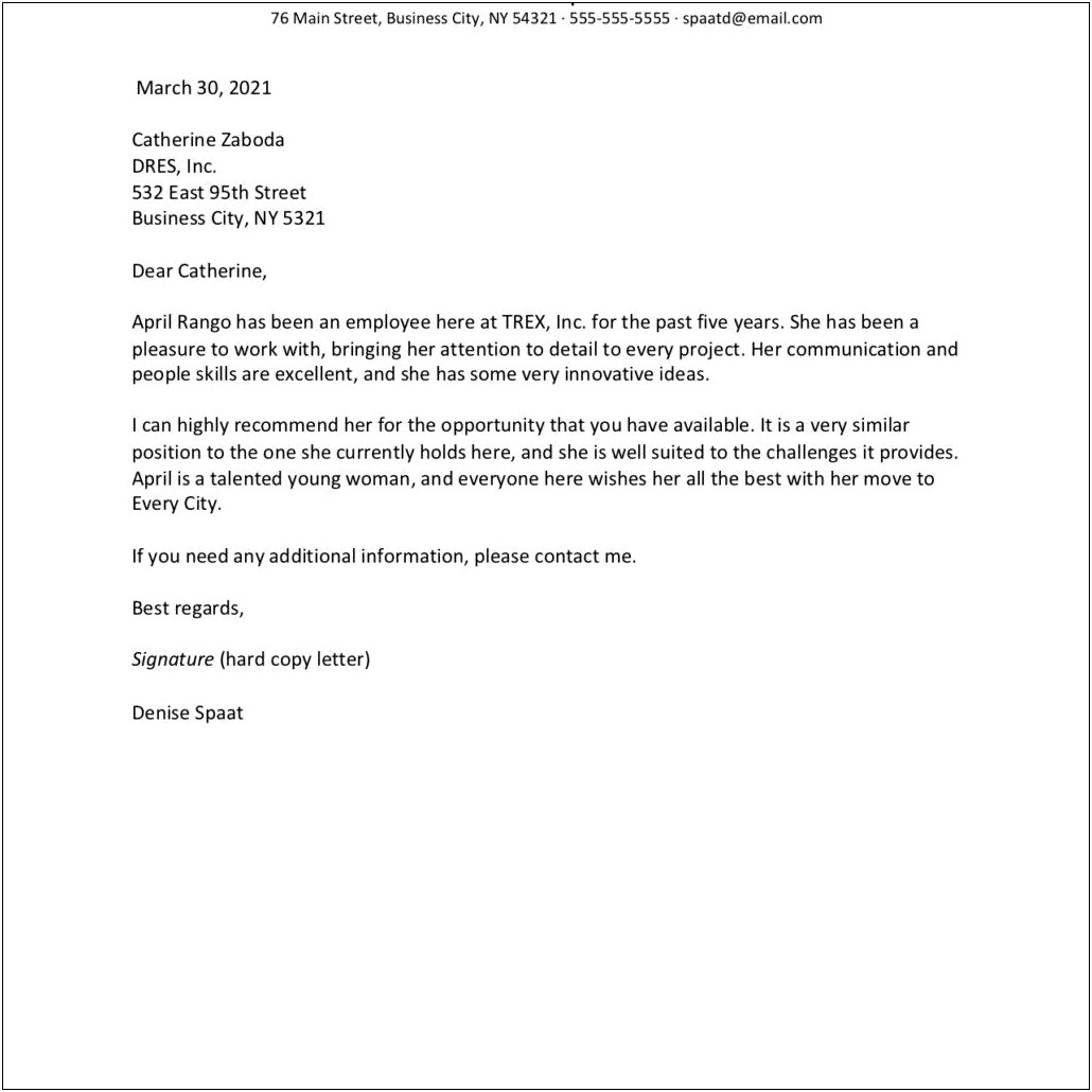 Professional Reference Letter For Coworker Template