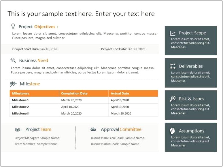 Project Charter And Project Plan Template