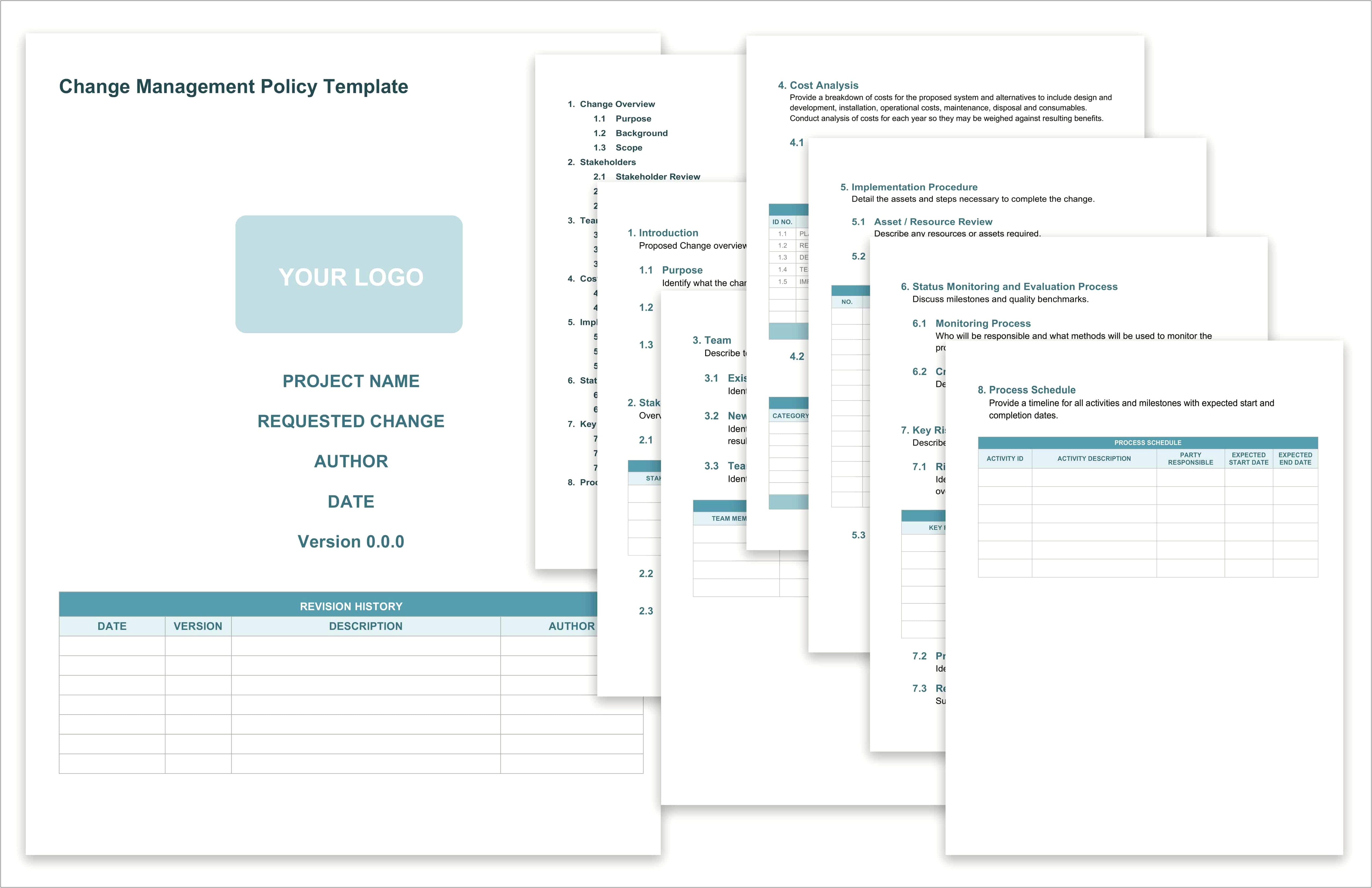 Project Management Change Management Plan Template