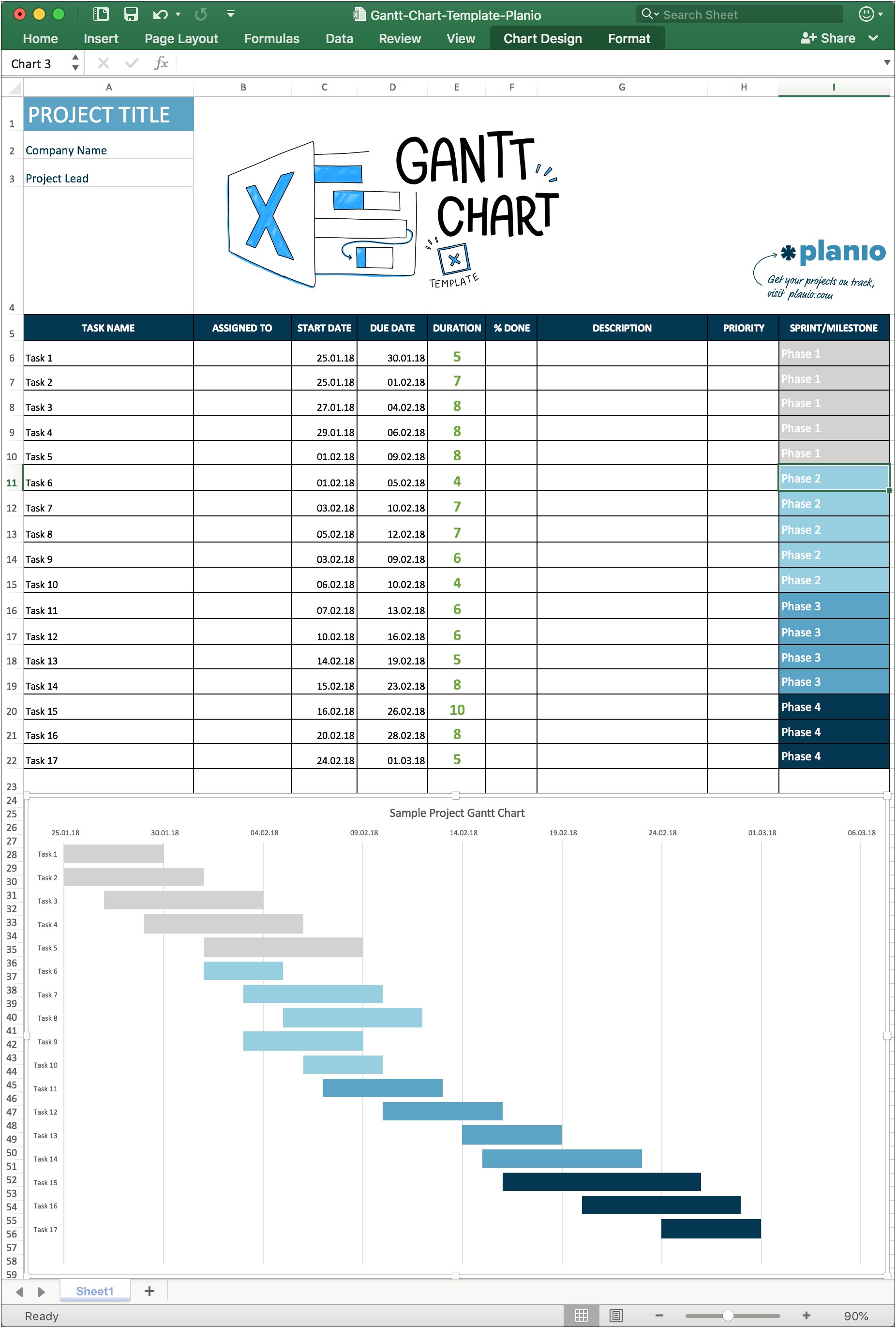 Project Management Plan Process Excel Template