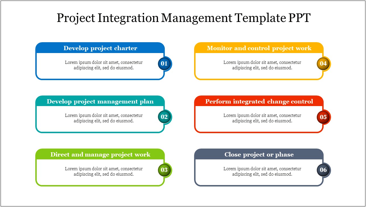 Project Plan And Management Project Template For Ppt