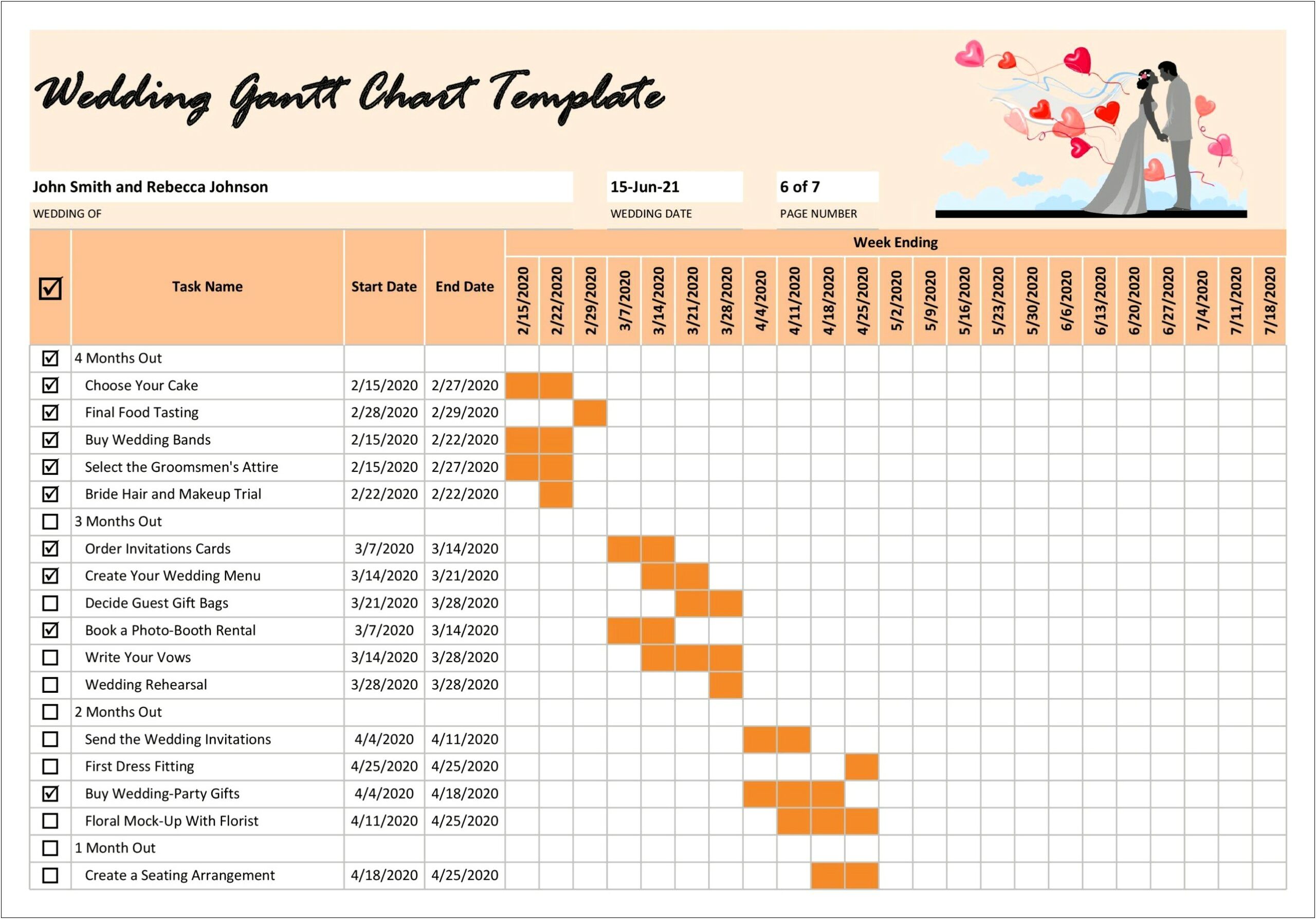 Project Plan Gantt Chart Excel Template