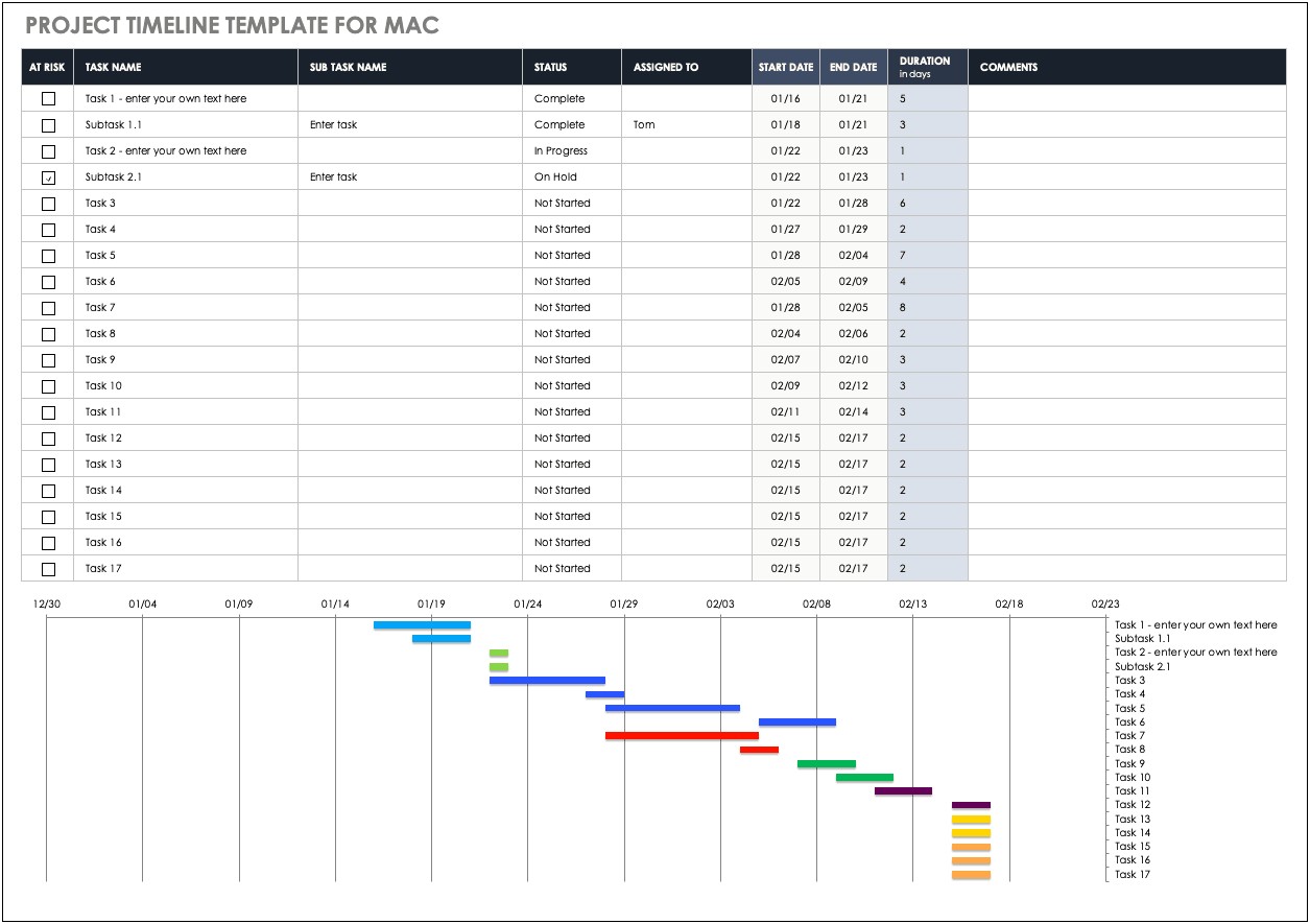 Project Plan Template Excel 2011 Mac