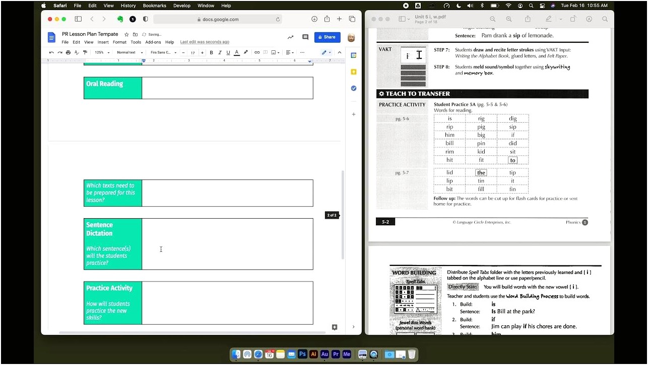 Project Read Primary Lesson Plan Template