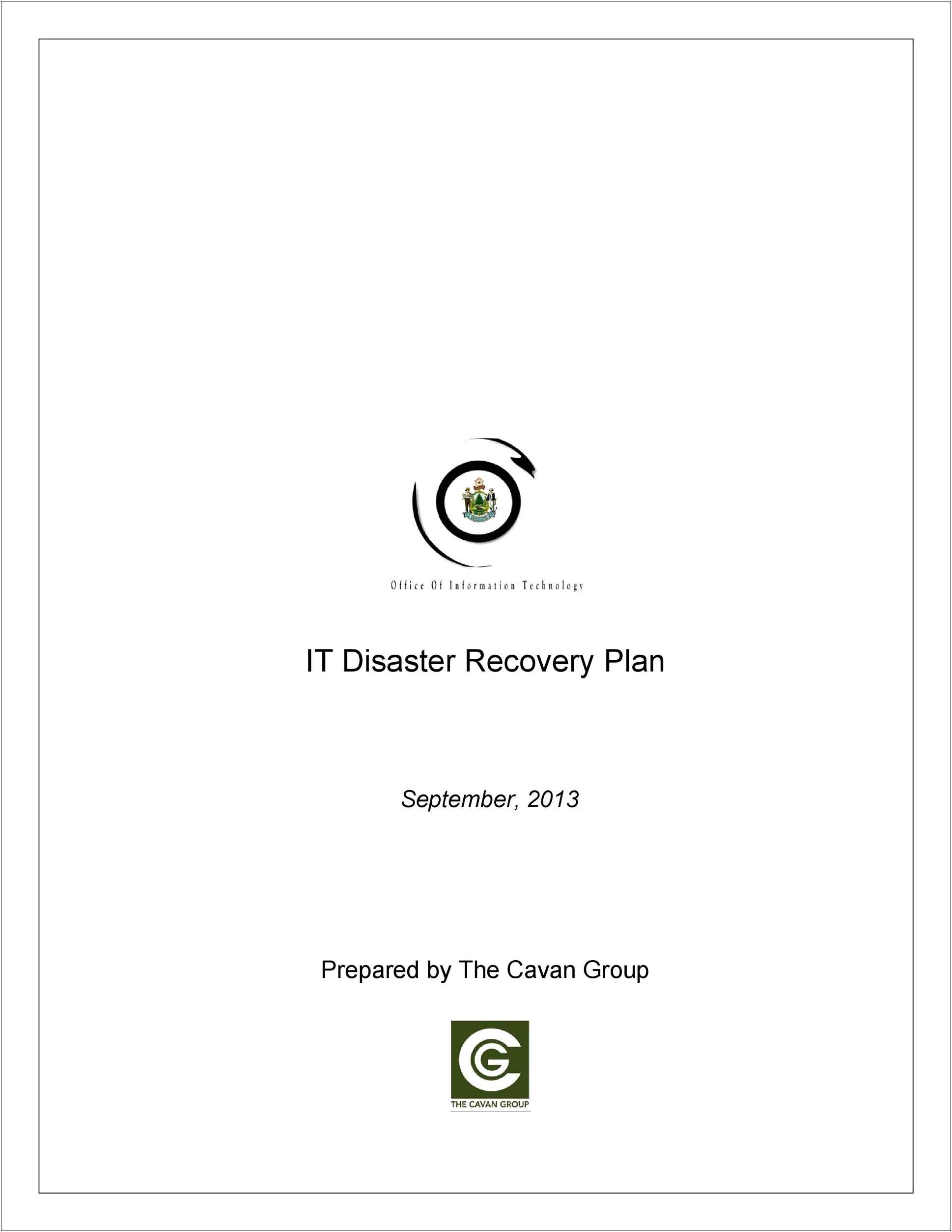 Promoting A Disaster Recovery Plan Template