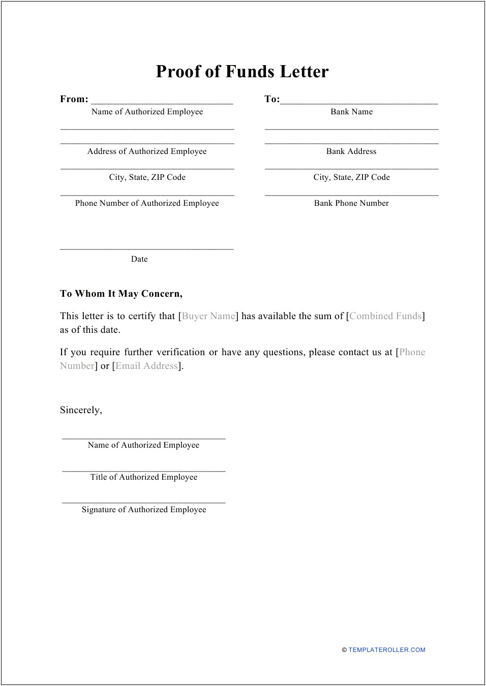 Proof Of Address Letter Template Doc