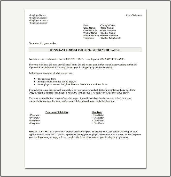 Proof Of Income Letter Template Uk