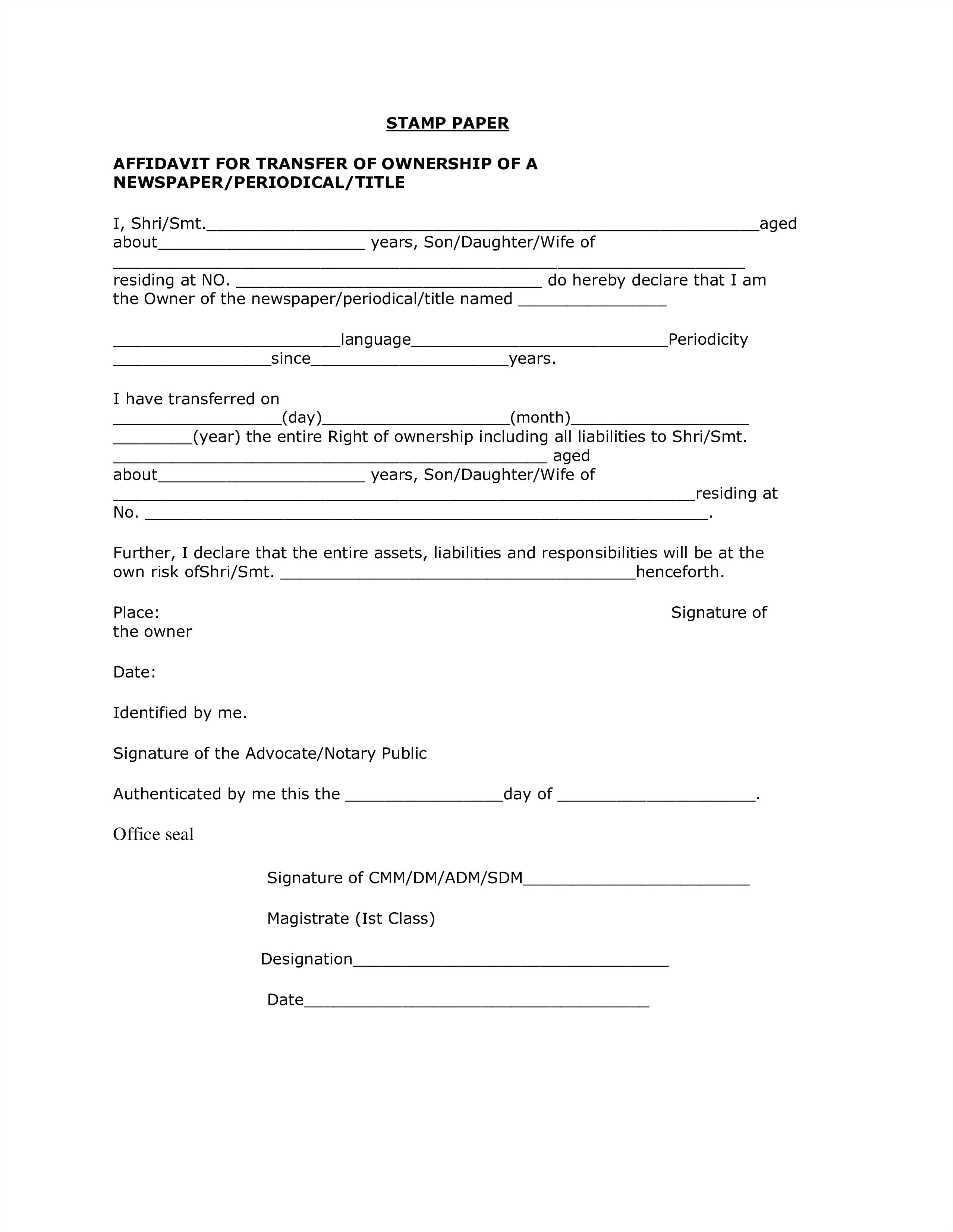 Proof Of Ownership Payment Letter Template