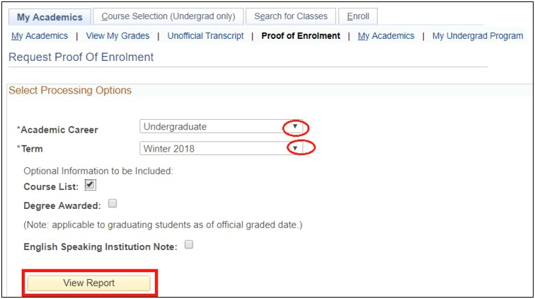 Proof Of School Enrollment Letter Template