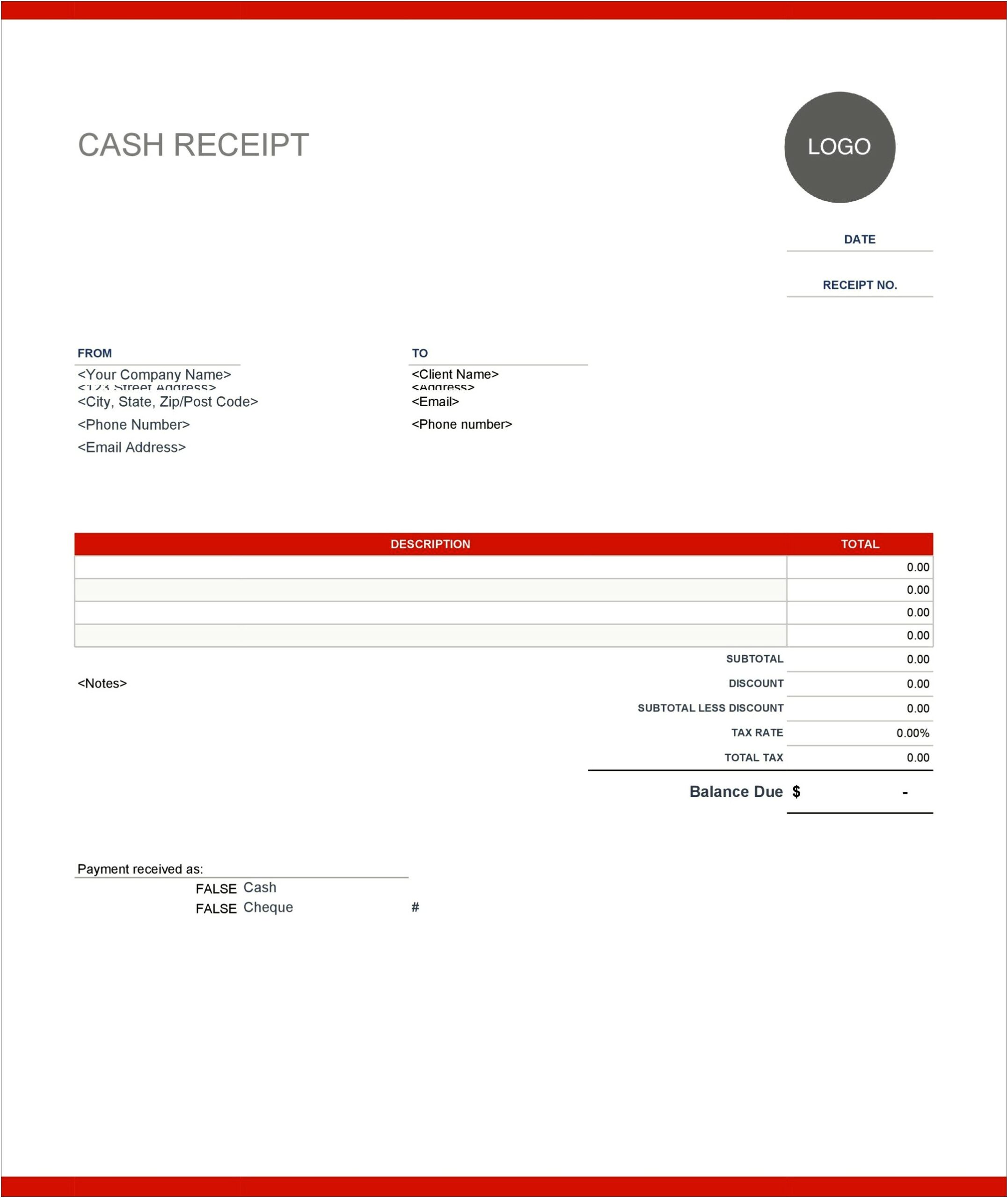 Proof Of Service Receipt Template Word