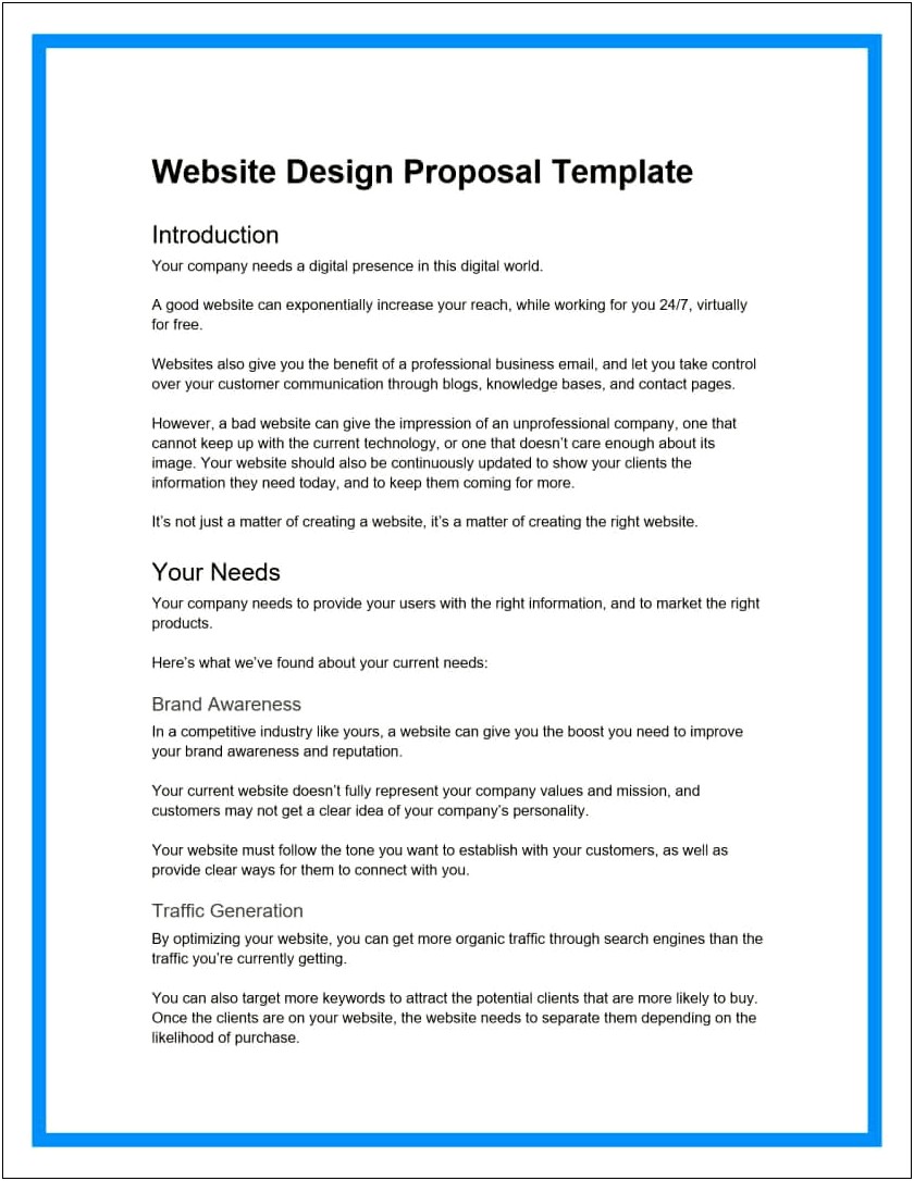 Property Management Proposal Template Free Word
