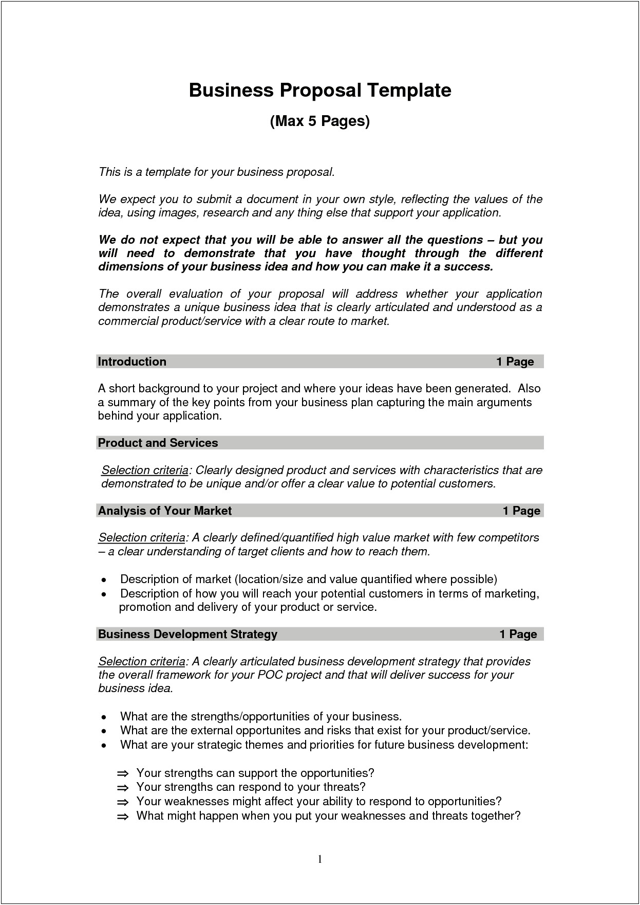 Proposal Essay For Business Plan Template