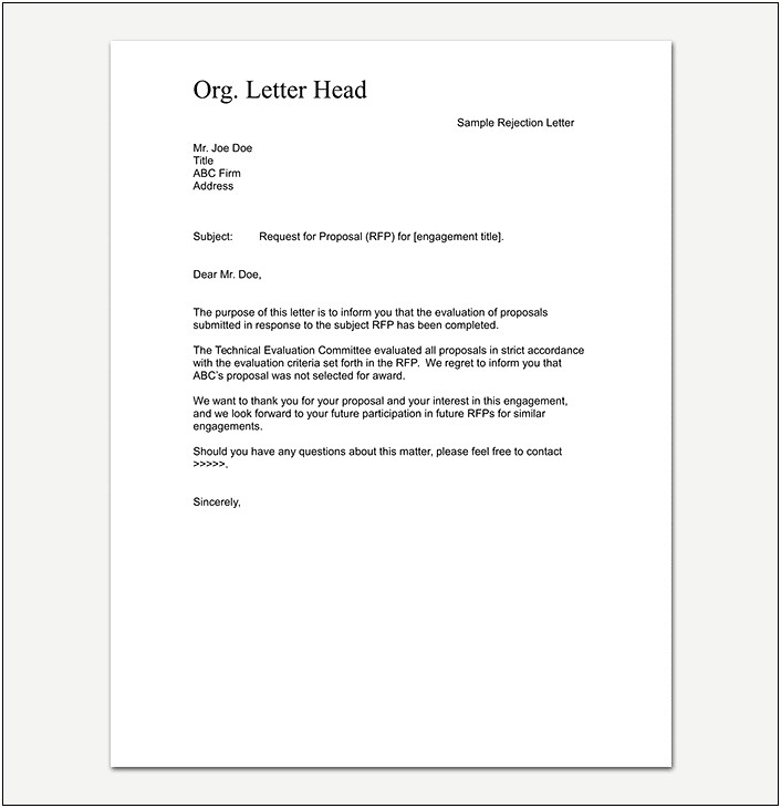 Proposal Letter To Supply Goods Template