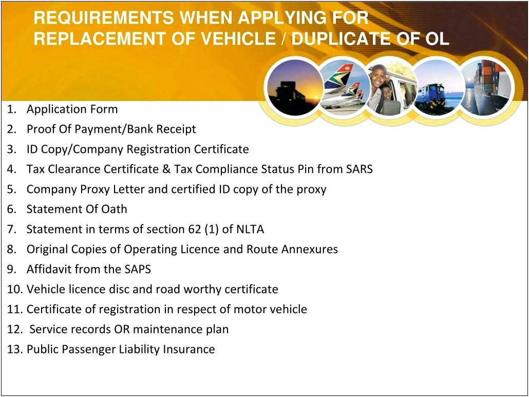 Proxy Letter For Vehicle Registration Template South Africa