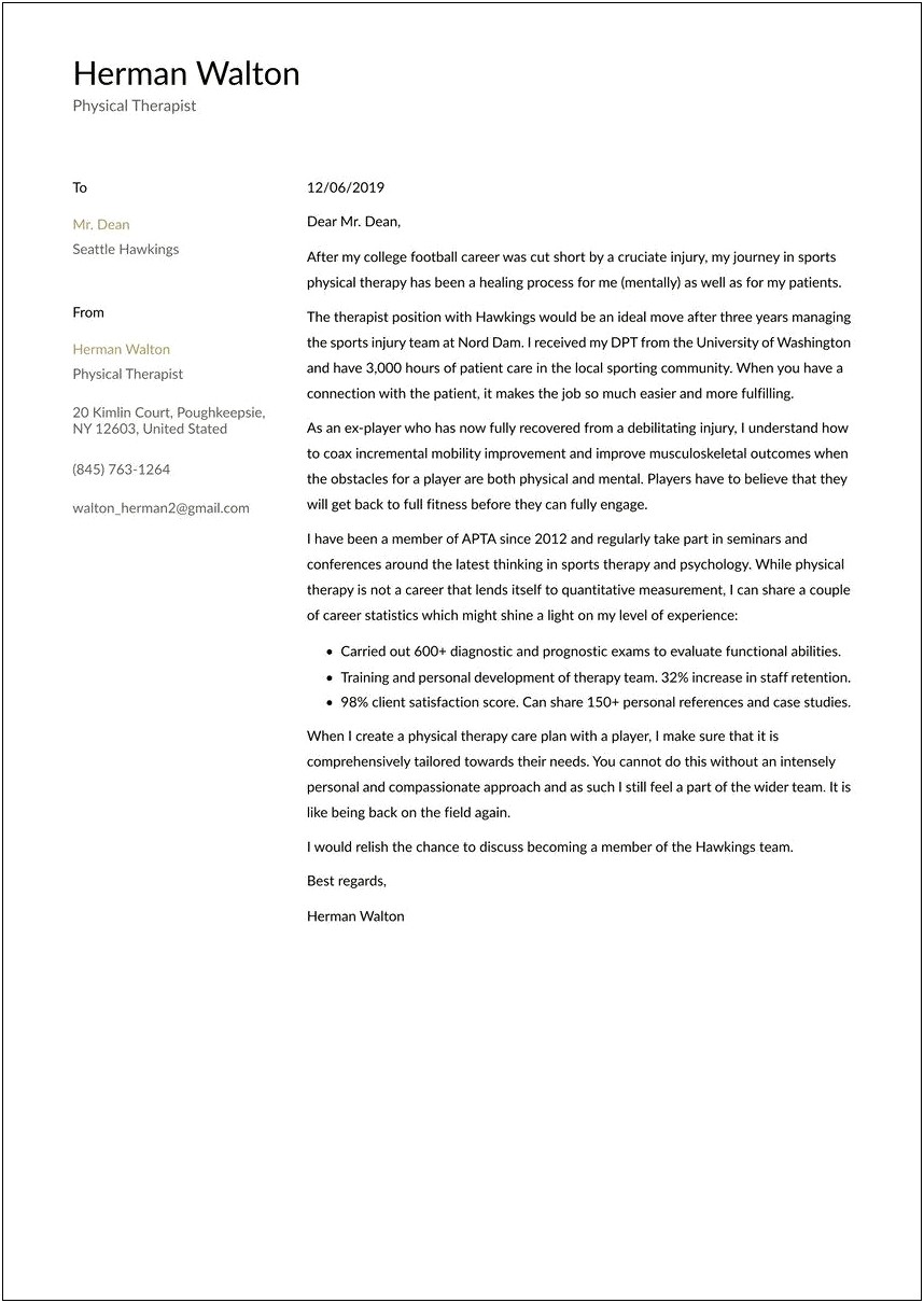 Pt School Letter Of Recommendation Template