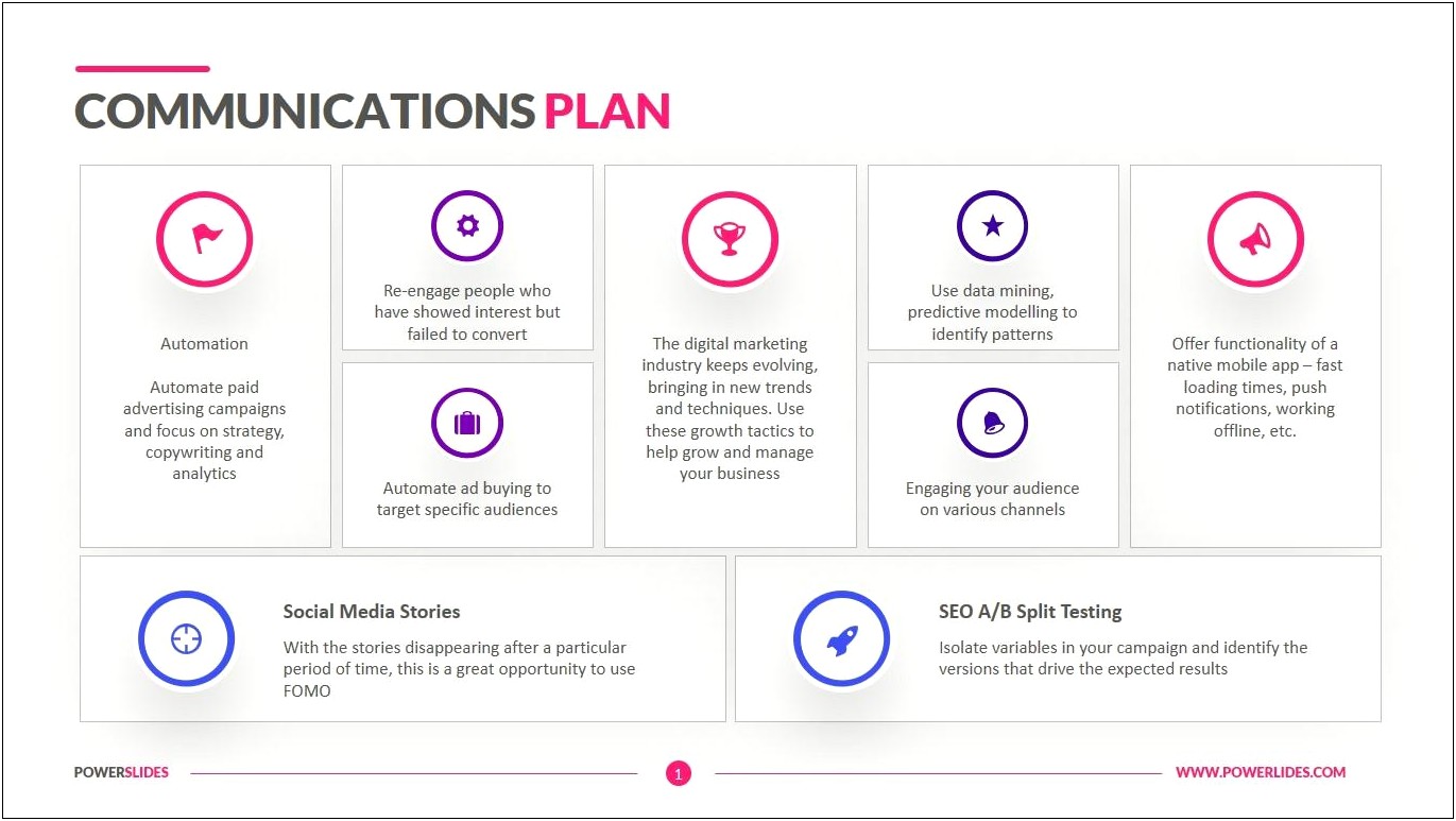 Pta Communications Plan Of Work Template