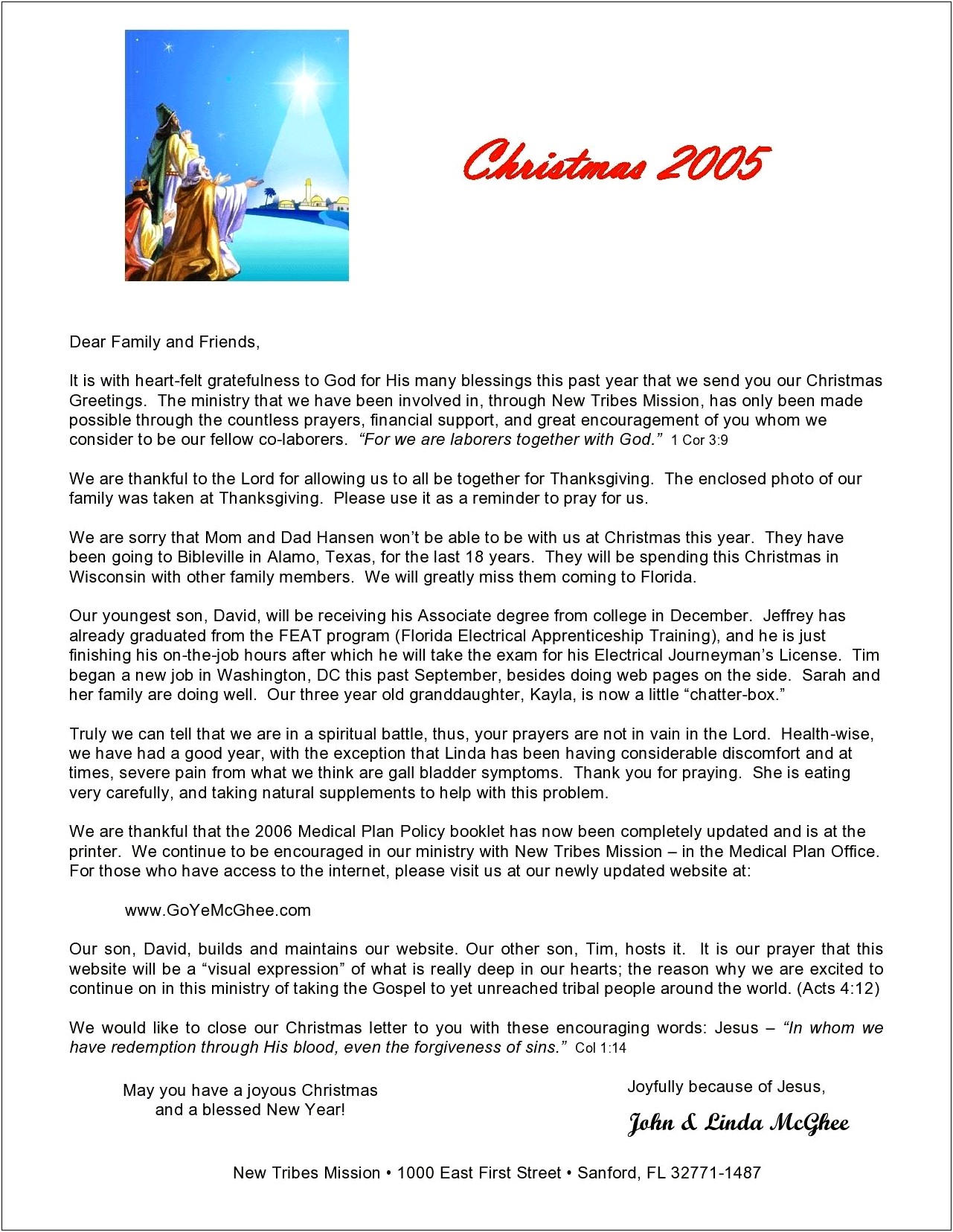 Publisher Year End Christmas Letter Template