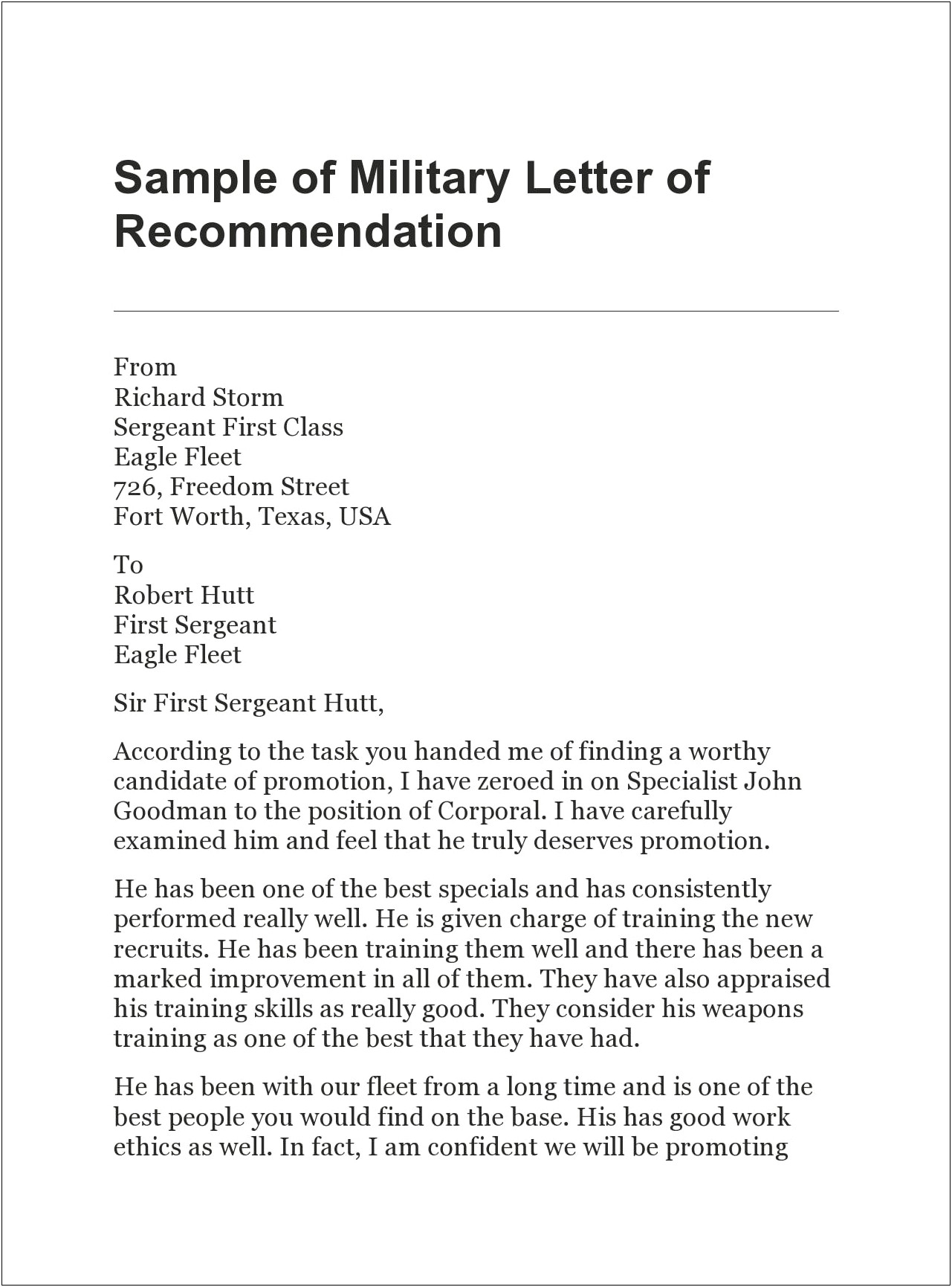 Purple Heart Letter Template Recommendation Letter