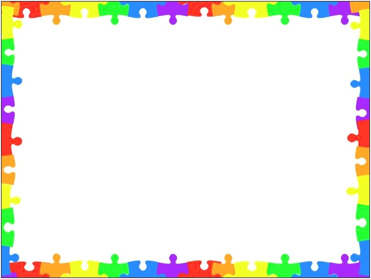 Puzzle Piece Template Border For Word Buy Online