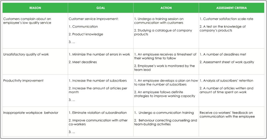 Quality Assurance And Performance Improvement Plan Template