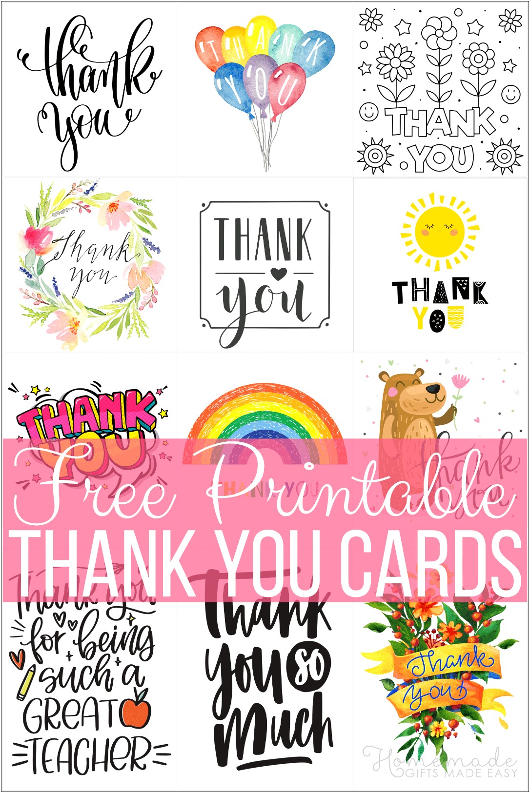 Quarter Fold Thank You Card Template Word